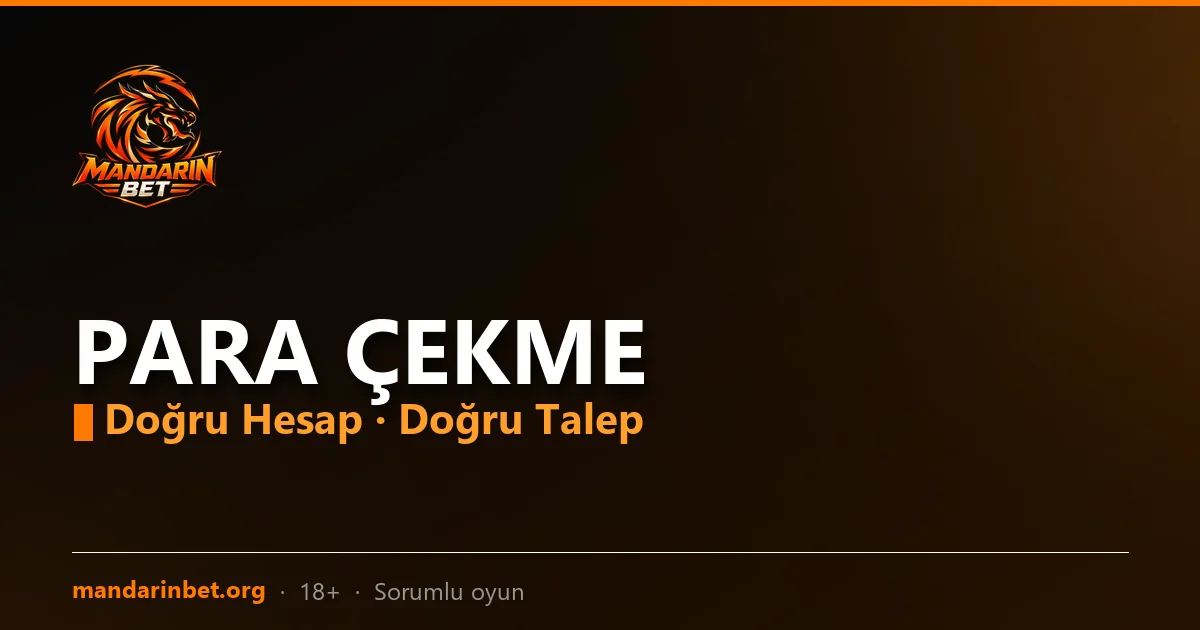 Mandarinbet para çekme görseli