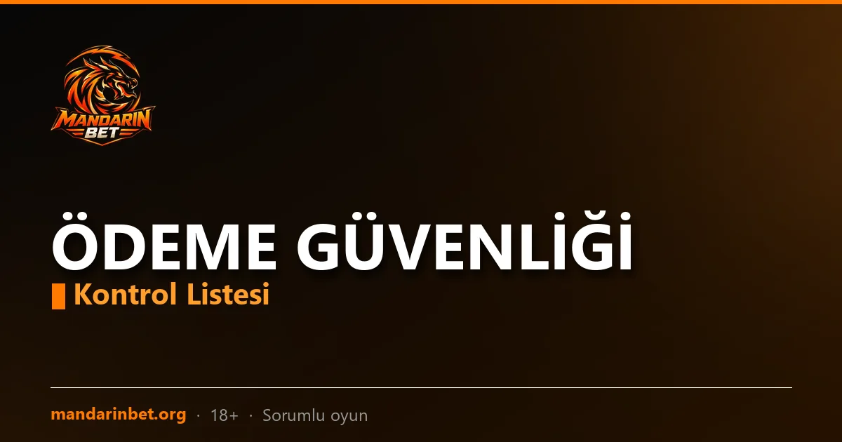 Ödeme güvenliği kontrol listesi görseli