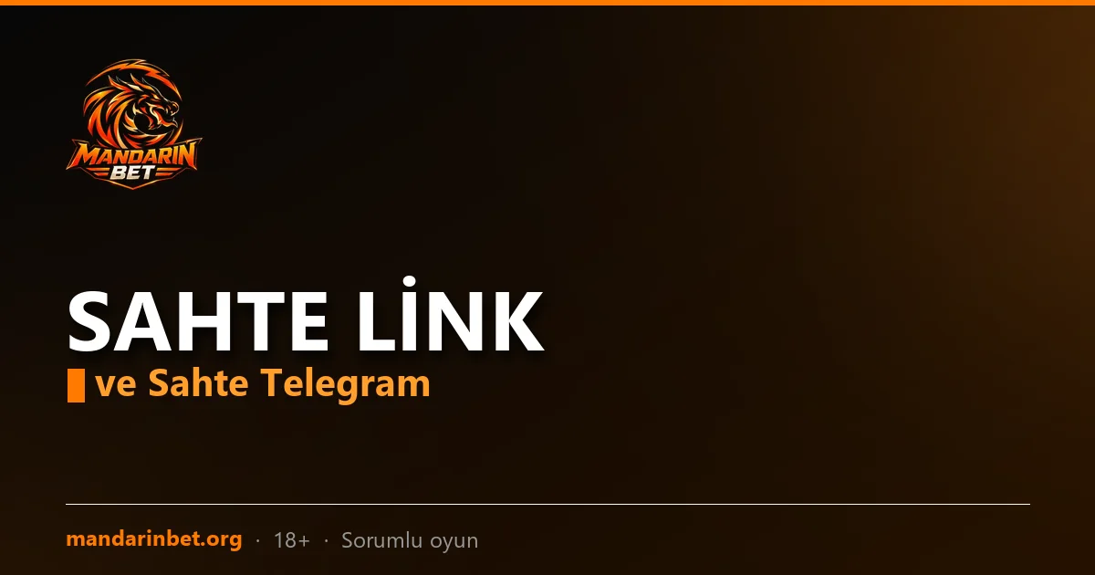 Sahte link ve sahte Telegram uyarı görseli